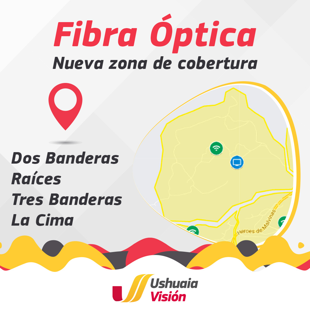 Nueva zona de cobertura fibra optica Dos Banderas, Raíces, Tres Banderas, La Cima